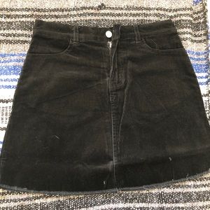 Black corduroy skirt